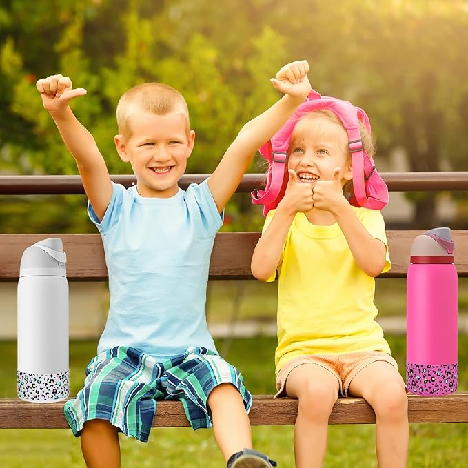 WK IEASON 2Pcs Silicone Boot for Owala Water Bottle, Protective Flask Bottom Cover Base for Owala FreeSip Twist and Flip Flask Water Bottle Accessories-2.83inch Bottom Diameter