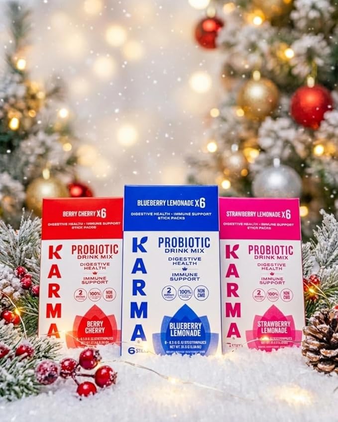 Karma Probiotic Hydration Packet - 6 Pack, Strawberry Lemonade Powder Drink Mix Stick - On-The-Go Immune & Gut Health Support