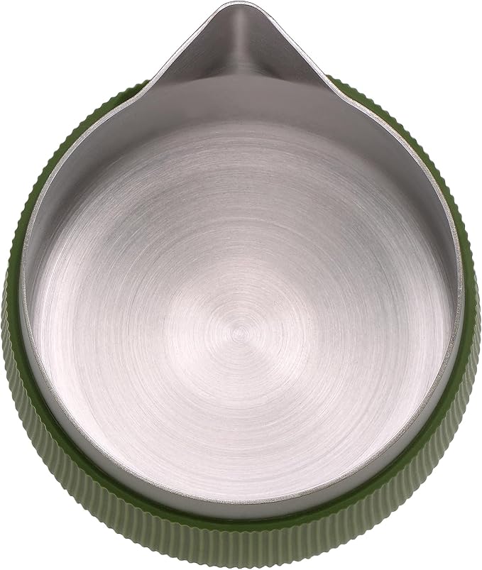 Normcore Handleless Milk Frothing Jug, Milk Pitcher 20.3 oz, Milk Frother Steamer Cup Stainless Steel Espresso Cup, Round Spout, Green, 600 ml