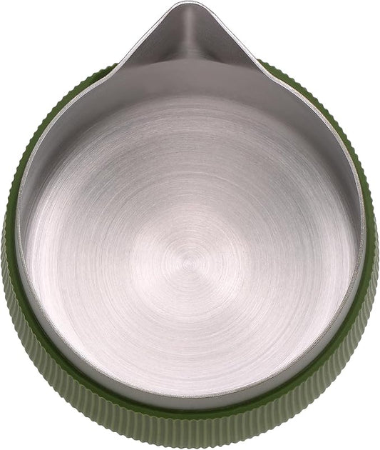 Normcore Handleless Milk Frothing Jug, Milk Pitcher 20.3 oz, Milk Frother Steamer Cup Stainless Steel Espresso Cup, Round Spout, Green, 600 ml