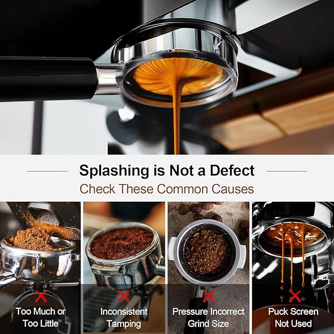 51mm Bottomless Portafilter & Puck Screen, 3 Ears Stainless Steel Head, Only Compatible with De'Longhi EC680, EC685, and SMEG ECF01, Includes 304 Stainless Steel Filter Basket