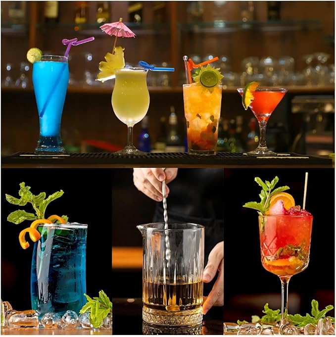 2 Pack Large Cocktail Mixing Glass, 25.6oz Seamless Crystal Bar Mixing Glasses with Weighted Thick Bottom, Old Fashioned Mixing Glass Bartender - Bar Tools for Martinis, Manhattans