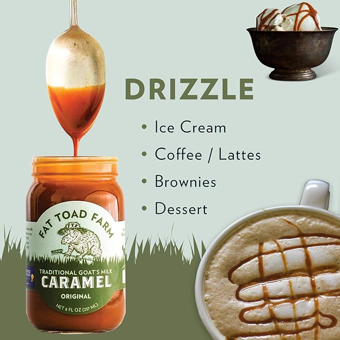 Fat Toad Farm Traditional Goat’s Milk Caramel Sauce, Original, 8fl oz Jar, 2-Pack, Cajeta, Gluten Free…