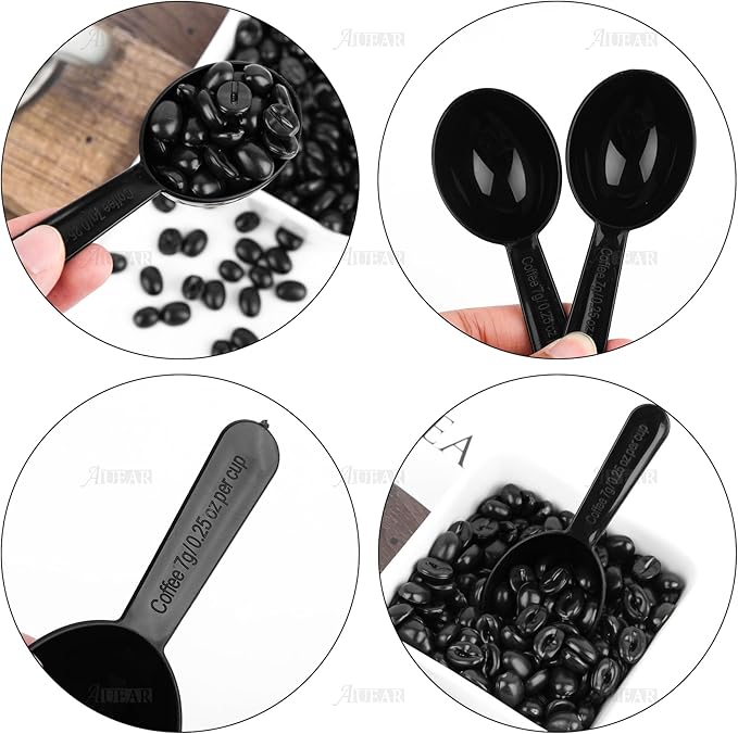 AUEAR, 24 Pack Plastic Coffee Tablespoon Measuring Scoop for Fruit Powder Seed Spices
