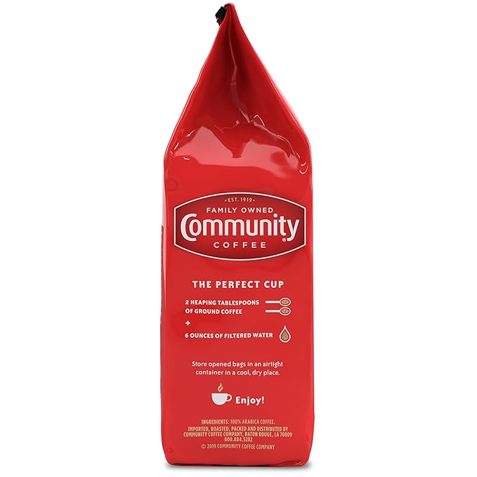 Community Coffee Cafe Special Half-Caff, Medium Dark Roast Ground Coffee, 12 Ounce (Pack of 2)