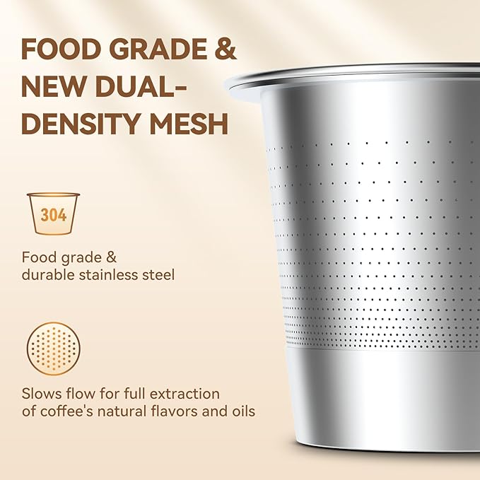 CAPMESSO Reusable Coffee Pods for Keurig 1.0: 4 Stainless Steel Refillable K-Cups with 12 Gaskets - Universal Compatibility, Eco-Friendly, Silver