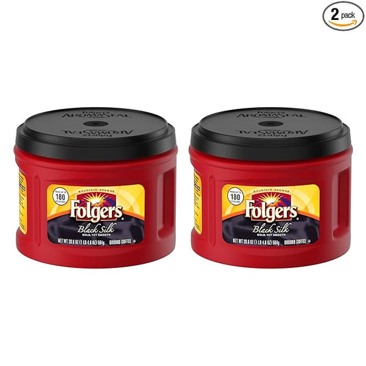 Folgers Black Silk, Dark Roast Ground Coffee