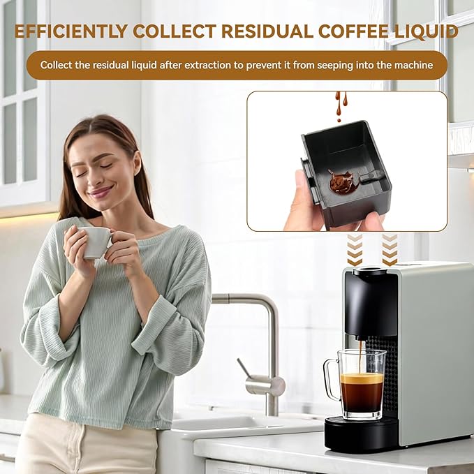 MS-624312 Drip Tray Replacement for Expresso Nespresso Essenza Mini XN110 Coffee Machine, Coffee Drip Tray Compatible with Krups Essence Mini Nespresso XN1101 XN1108 XN110B, Easy to Install and Clean