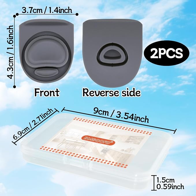 2 Pcs Replacement Rubber Seal Stopper Compatible with Owala FreeSip,Water Bottle Top Gasket Lid for Owala 16/19/24/32/40oz Seal Bottle Mouth Cap Silicone Stopper Parts Insert Accessories（Gray）