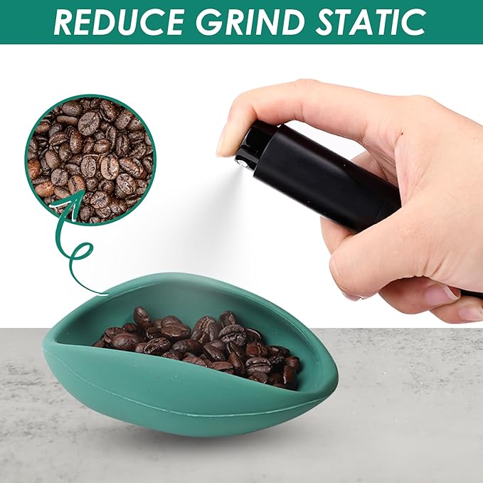 Koluti Silicone Coffee Bean Dosing Cup and Sprayer Kit, Single Dose Measuring Tray Serving Container, Coffee Bar Accessories Set Coffee Lover Gift
