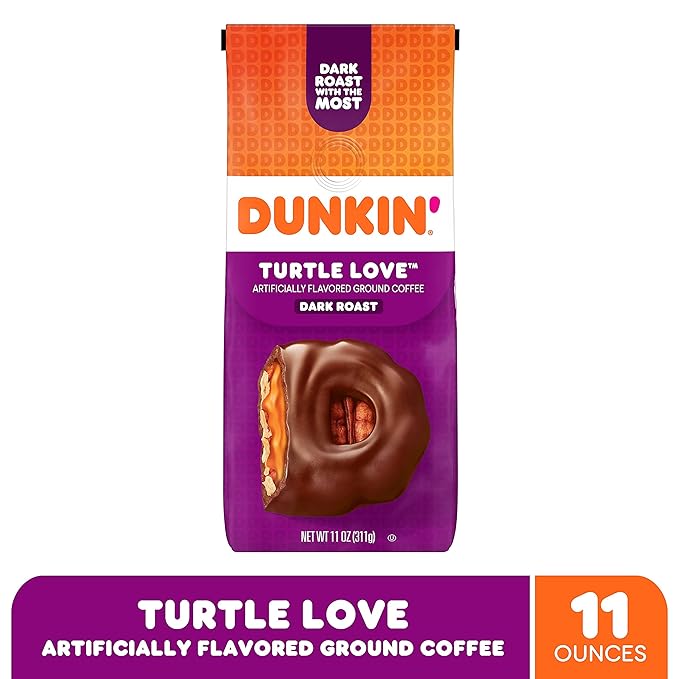 Dunkin' Turtle Love Flavored Ground Coffee, 11 Ounce Bag