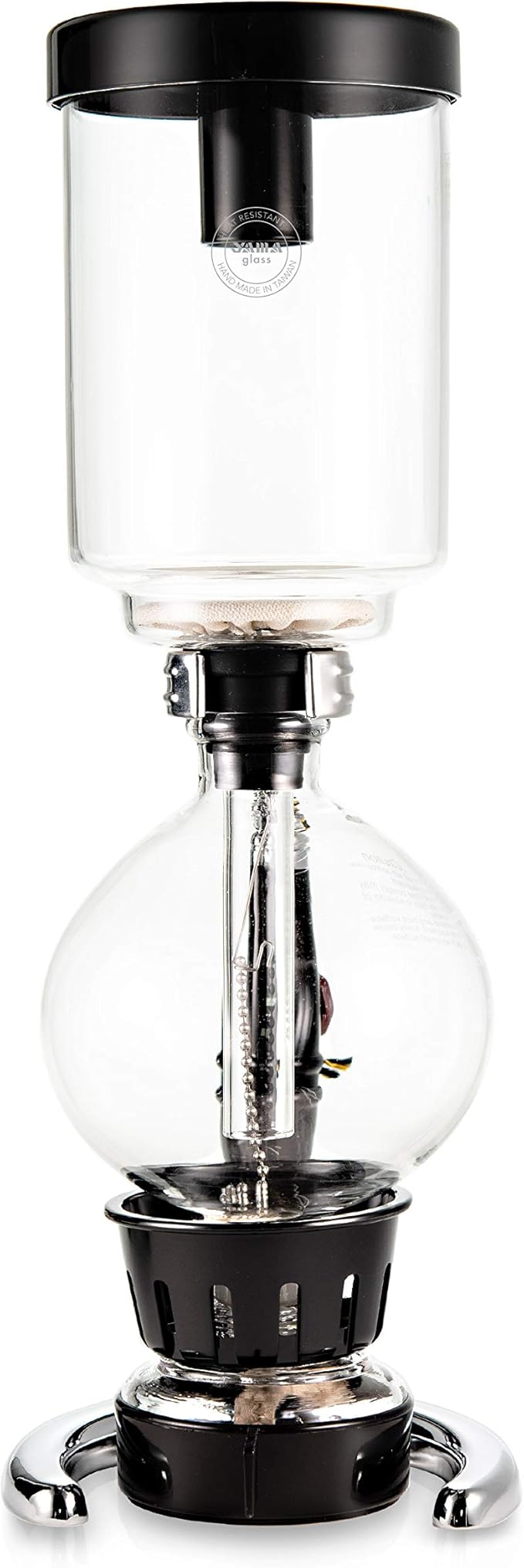 Yama Glass 5 Cup Tabletop Siphon (Syphon) (Alcohol Burner), 20-Ounce, Clear