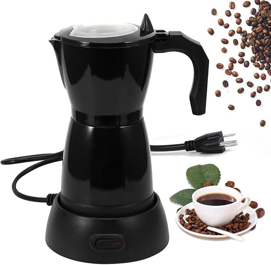 SHANGSKY Coffee Pot Electric Moka Pot 6 Cup, Espresso Coffee Maker Cafeteras Electricas Italian Coffee Maker Espresso Makers Portable Aluminum Electric Mocha Pot, Coffee Machine Moka Maker