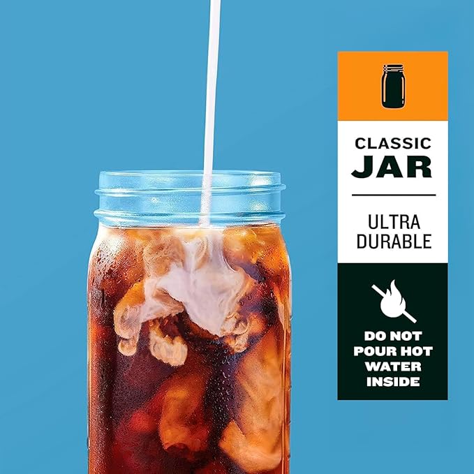 County Line Kitchen Glass Mason Jar Pitcher with Lid - Wide Mouth, 2 Quart (64 oz) - Heavy Duty, Leak Proof - Sun & Iced Tea Pitcher, Cold Brew Coffee, Breast Milk Storage, Water - Sage