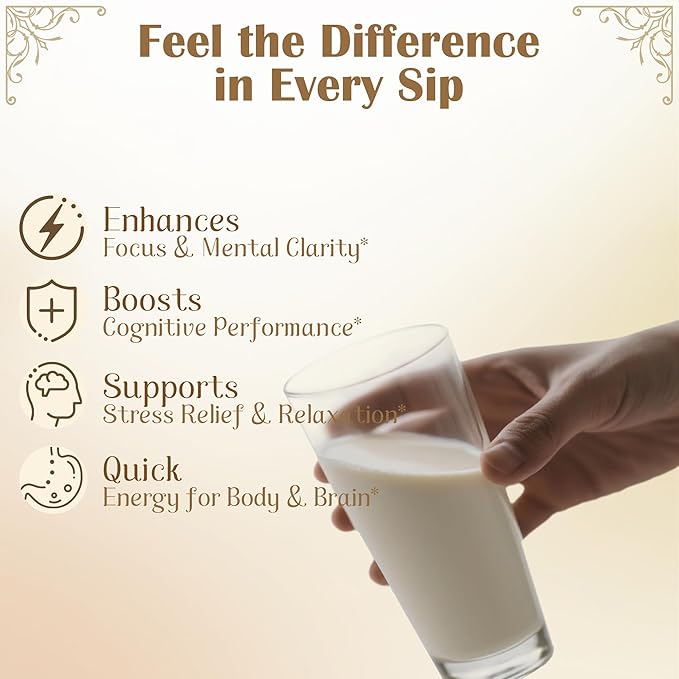 Mushroom Coconut Coffee Creamer, Nootropic Creamer Powder | Lion's Mane, Alpha GPC, Magnesium Glycinate, L-tyrosine, L-Theanine and MCT Powder | Brain, Focus | Keto & Vegan, 6.35 Oz