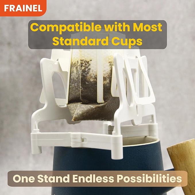 Foldable Drip Coffee Bag Stand – Portable Hanging Ear Filter Holder Bracket for Pour Over Brewing | Office, Home, Outdoor, Travel, Camping, Backpacking