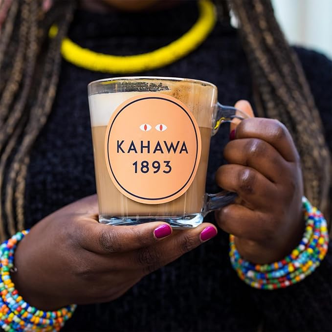 Kahawa 1893 Whole Bean Coffee Medium Roast Decaf Blend 12 Oz - As Seen on Shark Tank, Naturally Sweet, Organically Grown, Ethically & Sustainably Sourced