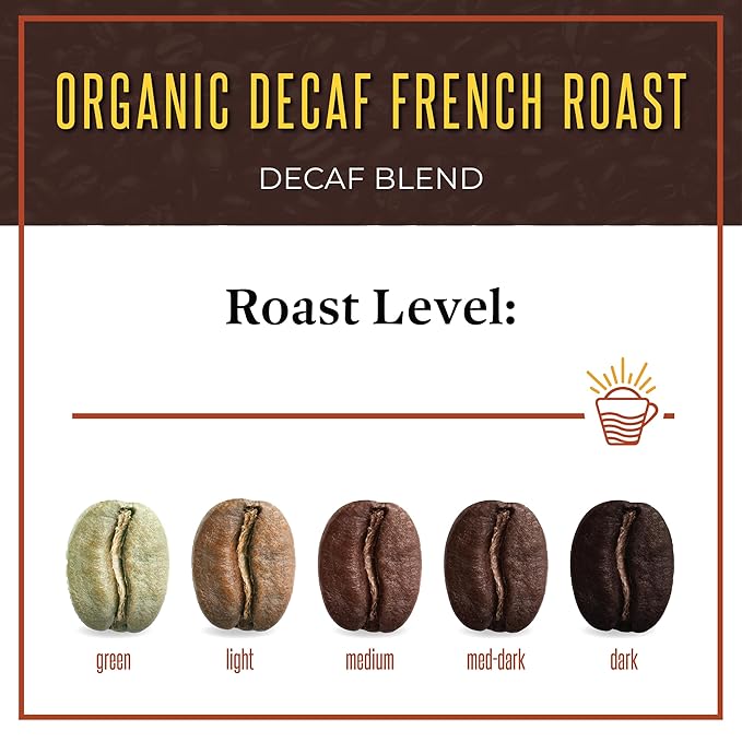 San Diego Coffee Organic French Roast DECAF, Dark Roast, Ground Coffee, 16-Ounce Bags Café descafeinado molido tostado
