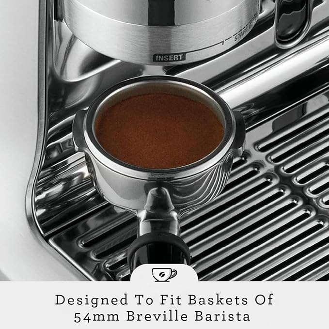 54mm Bottomless Portafilter with 18–20g Basket, Naked Espresso Portafilter Compatible with Breville Barista Express, Barista Pro, Barista Touch, Bambino Plus, Infuser Espresso Machines