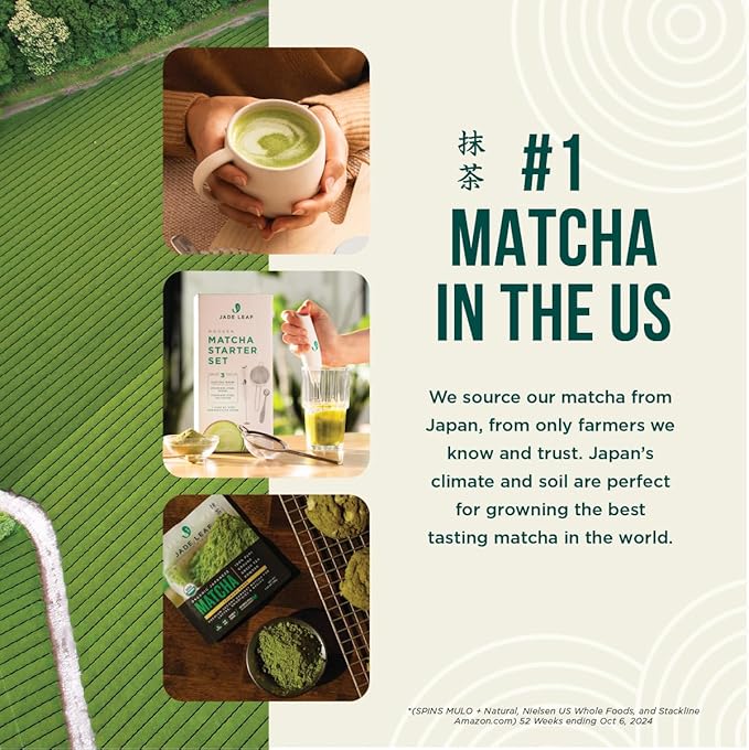 Jade Leaf Matcha Ceremonial Grade Matcha Green Tea Powder - Authentic Japanese Origin - Artisanal Barista Edition For Cafe Quality Tea & Lattes (1 Pound Bulk Matcha)