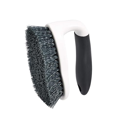 Amazon Basics All Purpose Rectangular Scrub Brush, 2-pack, White & Black