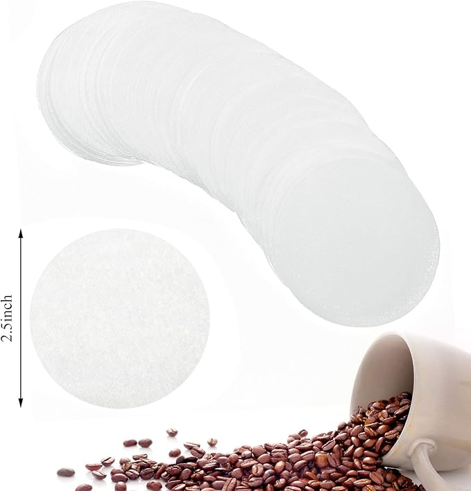 Outus 500 Pieces Replacement Paper Filters Compatible with Aeropress Coffee Makers Round 2.5 Inch Paper Filters Disposable for Espresso Coffee Makers (White)
