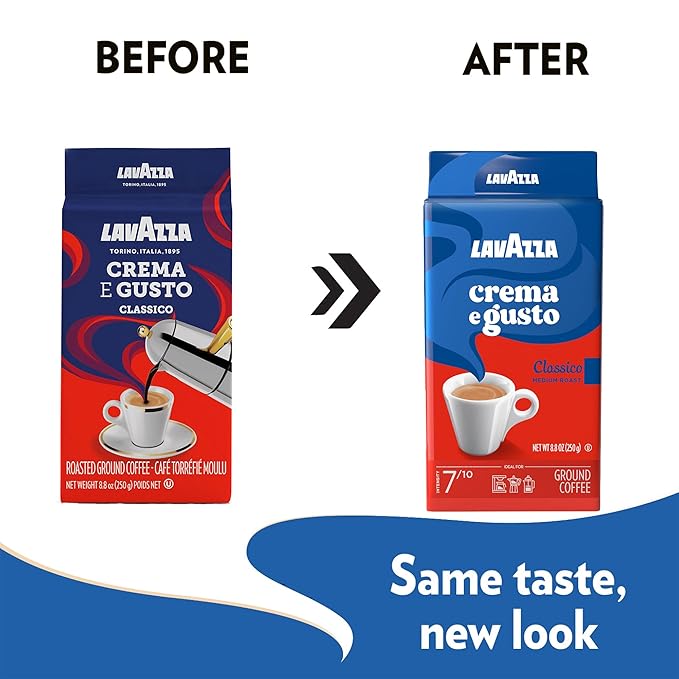 Lavazza 2 Pack Crema E Gusto Ground Coffee 8.8oz/250g Each