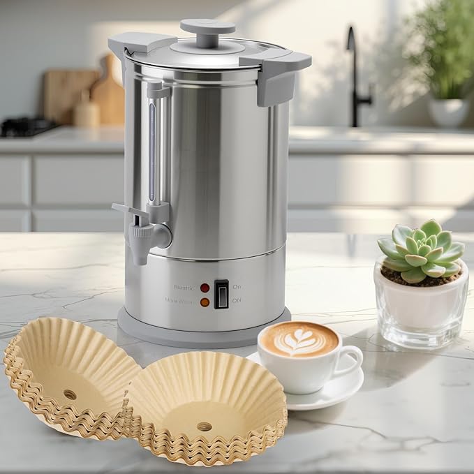 Large Coffee Filters Compatible with Sybo Commercial Coffee Maker, 120 Pcs Perforated Basket Filter Paper for Sybo 50 Cup