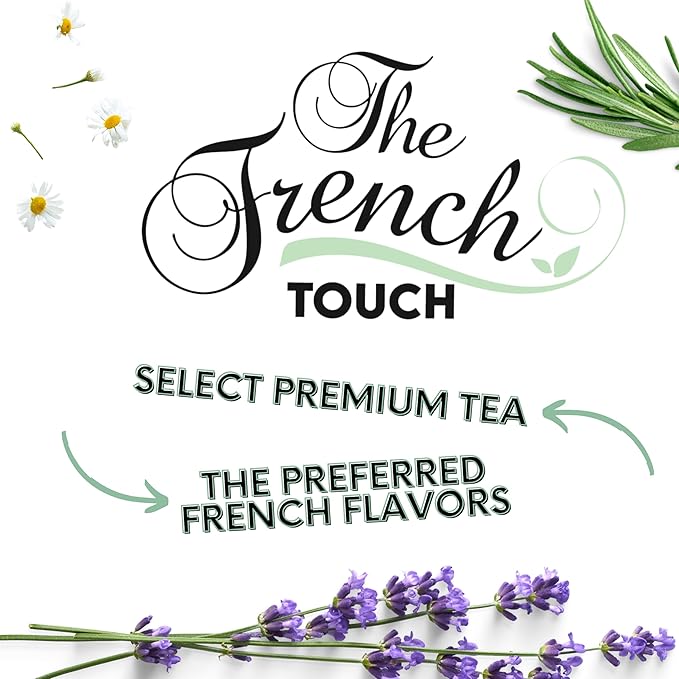 The French Touch Lemon Verbena Tea ORGANIC | 1.8g x 30 Pyramid Bags | 100% Certified USDA Organic | Plant based tea bags | Select Premium Tea (Lemon Verbena) | Vervein |Caffeine-free