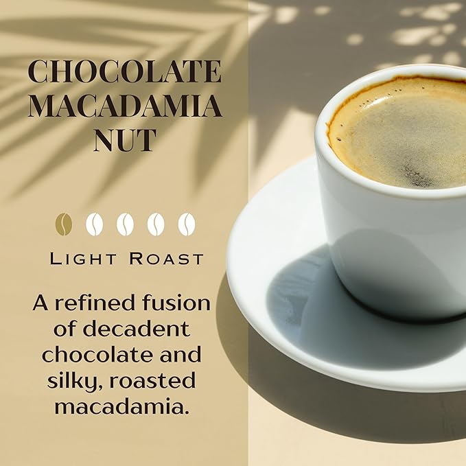Royal Kona 10% Kona Coffee Blend, Chocolate Macadamia Flavor - Ground, 8 Ounce Bag (Pack of Three)