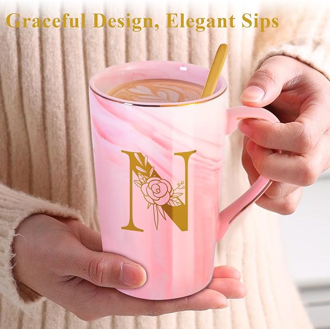 Personalized Ceramic Coffee Mug with Lid Tea Cup Women Wife Anniversary Her 1 2 3 5 6 7 8 10 14 20 25 40 50 Year Cotton Copper Gifts Ivory Bronze Leather Iron Paper First 6th 10th 25th 40th 50th 60,N