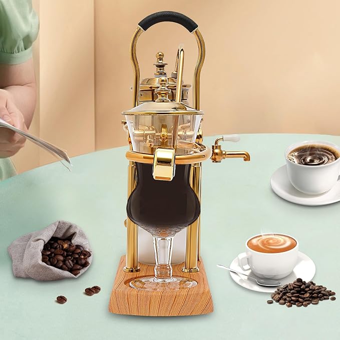 400ml Manual Siphon Coffee Maker – Retro Style Fancy Coffee Machine with Pot – For Home Kitchens & Professional Coffee Shops