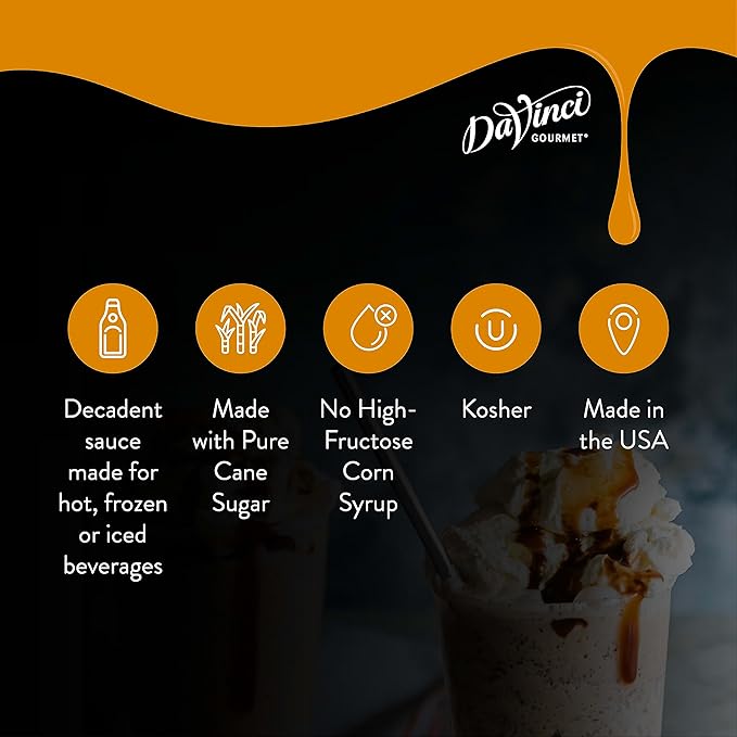 DaVinci Gourmet Caramel Sauce, 128 Fluid Ounces (Pack of 1)