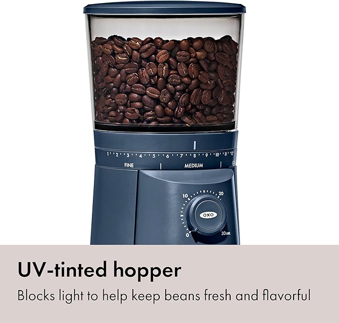 OXO Brew Conical Burr Coffee Grinder — Storm Blue