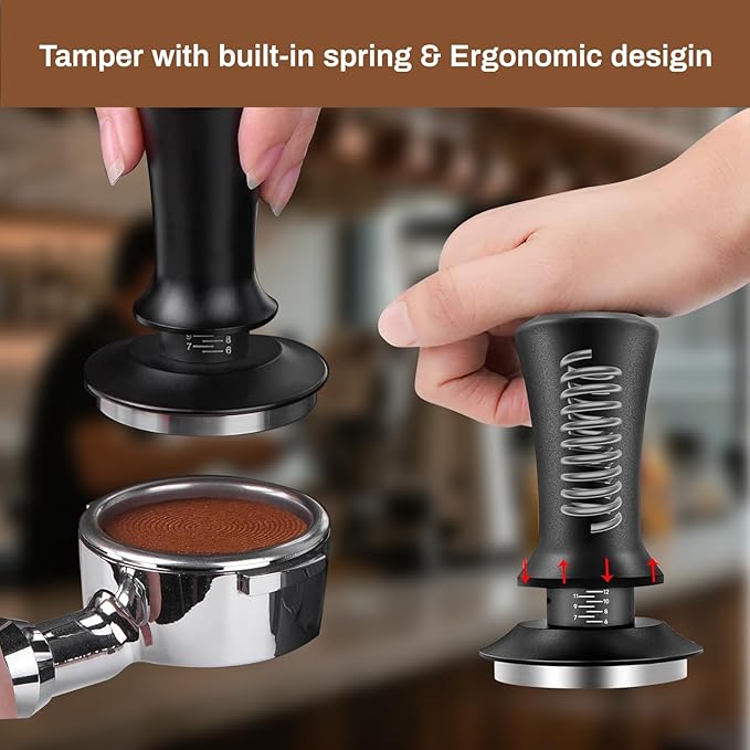 58mm Espresso Accessories Kit - 58mm Tamper and 4 OZ Espresso Cups Set of 2 - Suitable for 58mm bottomless portafilter - WDT Tool Dosing Funnel Espresso Machine Accessories Distribution Tool