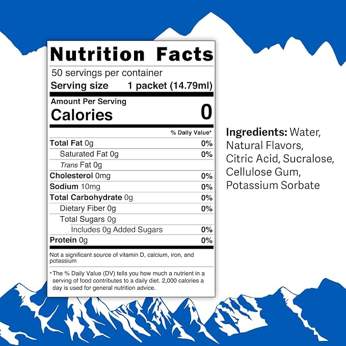 58Peaks Sugar-Free Vanilla Syrup Sweetener Packets for Hot and Cold Drinks | To-Go Syrup Flavoring Perfect for Coffee, Tea, Milkshakes and More | Flavored Coffee Syrups for Travel | 15mL | 50-Pack
