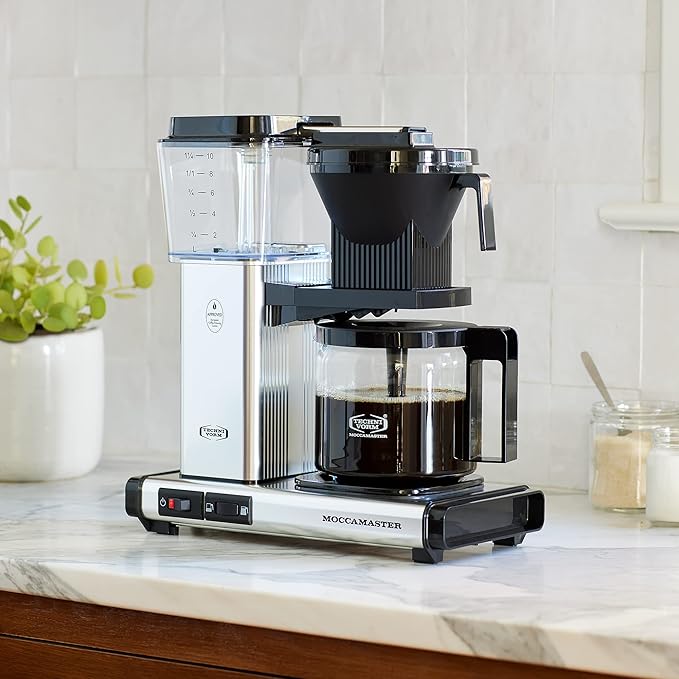 Moccamaster 53949 KBGV Select Coffee Maker, Stone Grey, 40 ounce, 10-Cup, 1.25L
