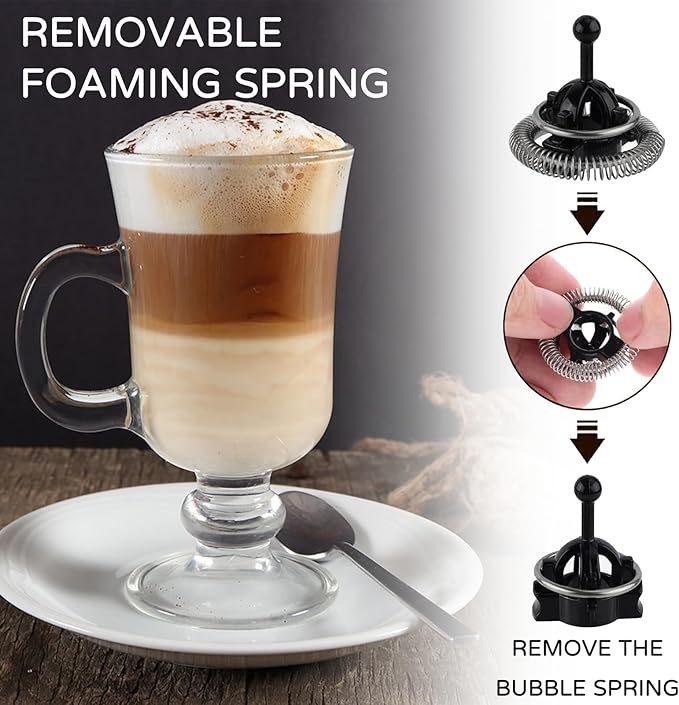 2pcs Whisk Compatible With Aeroccino 3/4 / Plus,Durable Stainless Steel Construction,Aeroccino 4,Frother Parts,Milk Frother,Replacement Whisk For Frother Parts，Stainless Steel（Black）