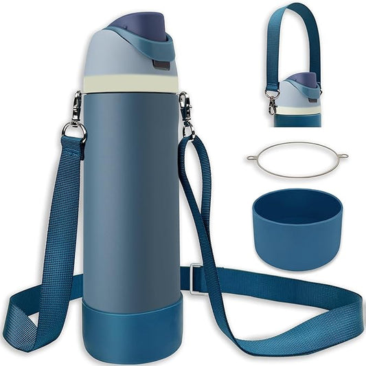 Silicone Boot Set for Owala Water Bottle 24 oz, 32 oz, 40 oz - Includes Non-Slip Sleeve, Shoulder Strap & Handle Strap, Perfect Owala Accessories, Fits Owala Tumbler, Owala FreeSip, Candy Coated