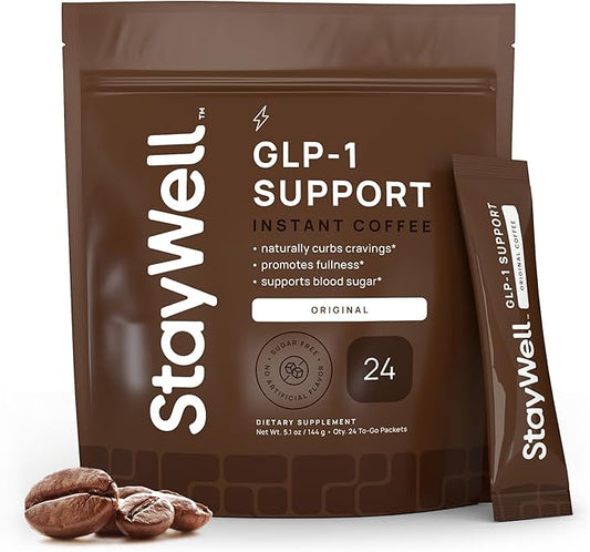 Slim Coffee GLP-1 Supplement | GLP 1 Booster to Control Appetite and Cravings | Great Tasting Metabolic Support - Coffee Bean Extract, Green Tea, Yerba Mate (Regular)