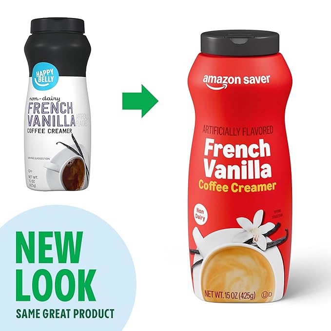 Amazon Saver, French Vanilla Powdered Coffee Creamer, 15 Oz