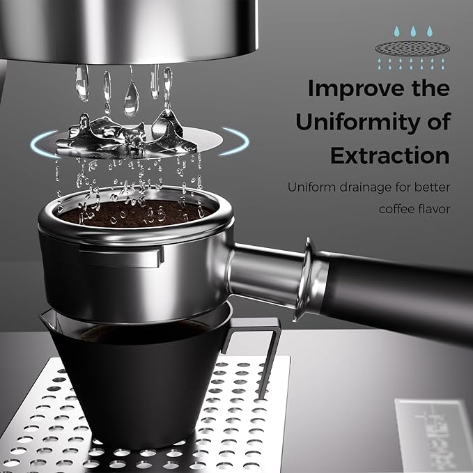 MHW-3BOMBER 54mm Espresso Puck Screen - 0.2mm Ultra Thin Espresso Puck - Metal Reusable Coffee Filter for Portafilter Basket 54mm - Puck Screen with Titanium Coating FG5641-OS