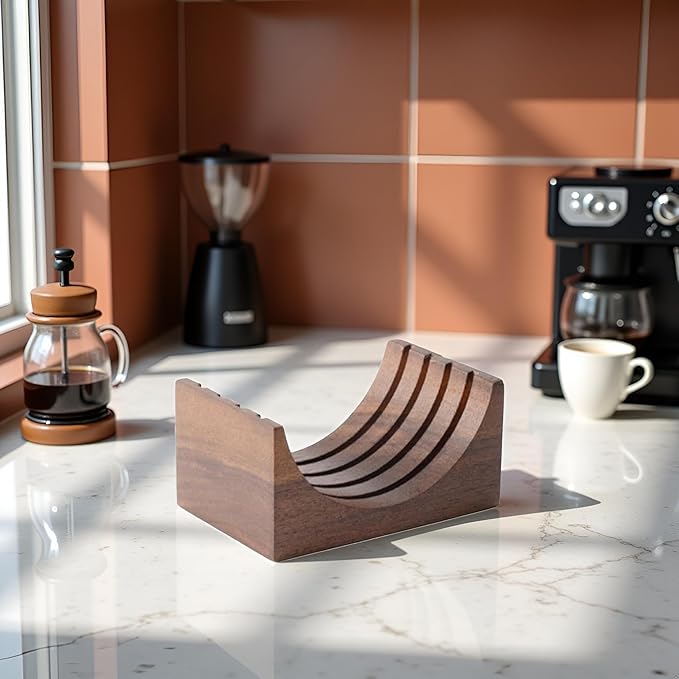 Espresso-Puck Screen Walnut-Stand Coffee Reusable Filter For Espresso-Portafilter Holder Wooden-Stand For 51/53/58mm Coffee Filter Screen Holder Coffee Machine Accessories