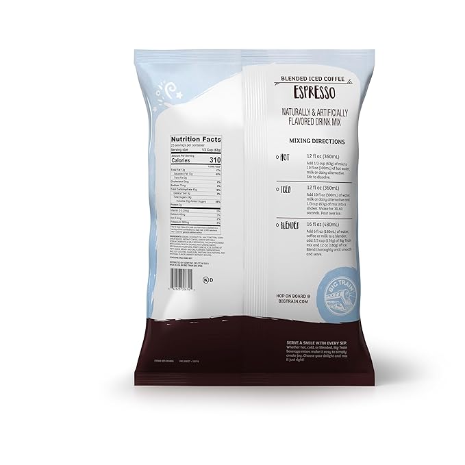 Big Train Espresso Blended Ice Coffee Beverage Mix, 3.5 Pound (Pack of 1)