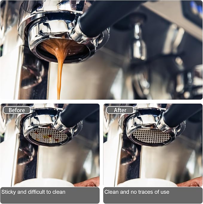 2pcs 58.5mm 316 Stainless Steel Espresso Puck Screen, 150m Reusable Espresso Portafilter Screen