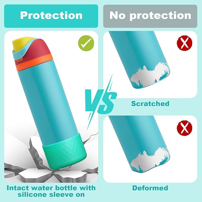 Silicone Boot for Owala Water Bottle 24 oz 32 oz 40 oz, Anti-Slip Protective Sleeve for FreeSip/Twist/Flip Stainless Steel Water Bottles Accessories