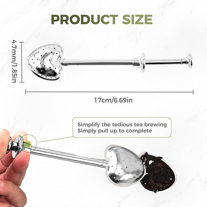 Stainless Steel Tea Diffuser,2025 New Tea Strainer Tea Infuser for Loose Leaf Tea,Creative Tea Spoon With Handle,Fine Holes Tea Interval Filter,Tea Holder Steeper for Tea Accessories (Silver C/1pcs)