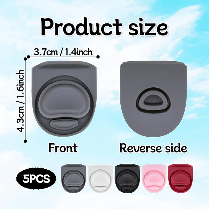 Rubber Seal Replacement Stopper Compatible with Owala Freesip16/19/24/32/40oz Spout Lid,5 Pcs Water Bottle Gasket Silicone Cap Insert Gasket Stopper Replacement Parts Accessories (5 Colors 5)