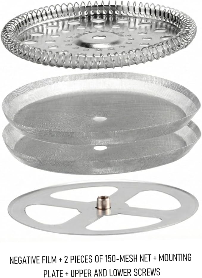 1 Set Frenchs Press Filter, Reusable Stainless Steel Mesh Frenchs Press Filters Replacements for Coffee Squeezer Filters Screen
