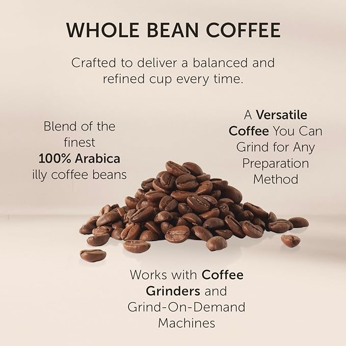 illy Whole Bean Coffee - Perfectly Roasted – Colombia Medium Roast – Smooth Taste, Notes of Fruit – Fruit Notes - 100% Arabica Beans - No Preservatives – 8.8 Ounce